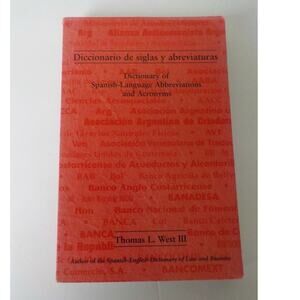 Diccionario de Siglas y Abreviaturas Spanish Abbreviations Acronyms Thomas West